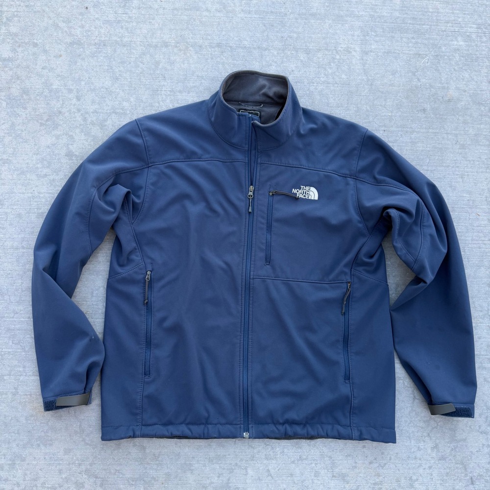 The North Face Apex Bionic Softshell Jacket Navy Blue Mens Large Full Zip